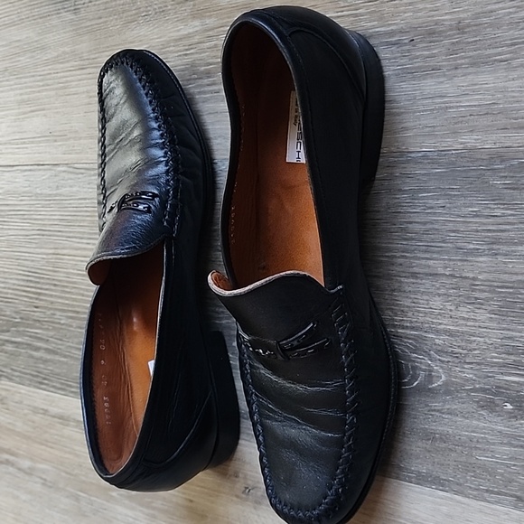 Moreschi Black Leather Men's Slip-On Loafers - Picture 9 of 16